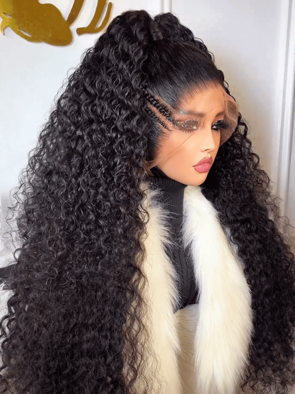 Keswigs 13x6 human hair HD Lace front wigs 180 density afro curly lace frontal wigs