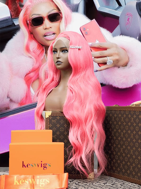 Recreate Nickmilaji Queen Pink Color Style Frontal wig