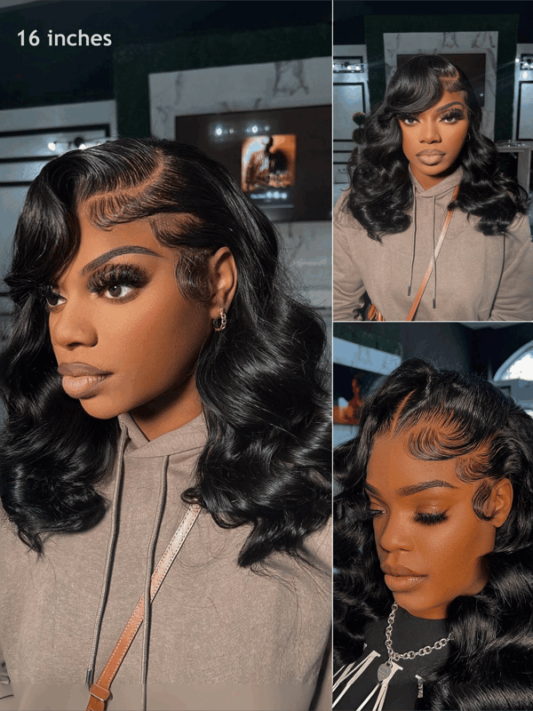 Keswigs 13x6 human hair HD Lace front wigs 180 density loose wave lace frontal wigs