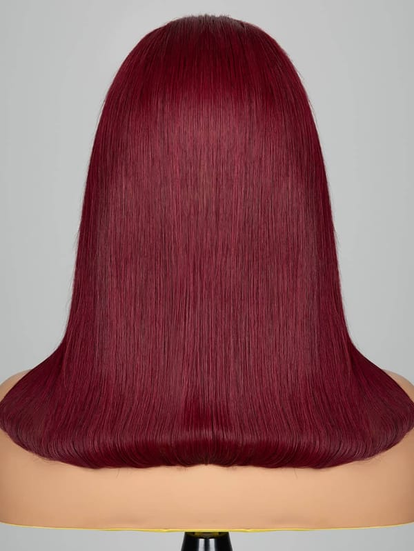 Keswigs 99j color 4x4 transparent lace closure wig 180% density human hair wigs