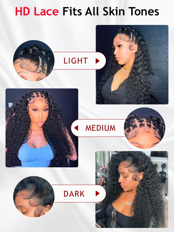Keswigs 13x6 human hair HD Lace front wigs 180 density afro curly lace frontal wigs
