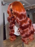 Keswigs 6x6 HD Lace Wigs Virgin Human Hair 200 Density Juicy Curl Brown Color