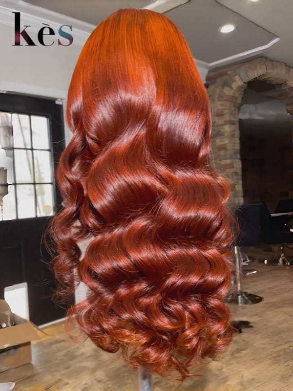 Keswigs 6x6 HD Lace Wigs Virgin Human Hair 200 Density Juicy Curl Brown Color