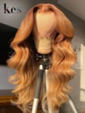 Keswigs 6x6 HD Lace Wigs Virgin Human Hair 200 Density Bouncy Curl Blonde Color
