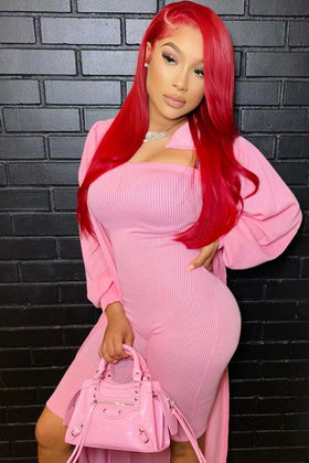 Keswigs 26 inch 13x6 human hair HD Lace front wigs 180 density body wave lace frontal wigs red color