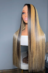 Keswigs 6X6 / 5x5 HD Lace Side Part Wigs Highlight Silky Straight Raw Hair 300 Density