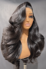 Keswigs 6X6 HD Lace Wigs  Layer Wavy Bouncy Curl Side Part Raw Hair 300 Density