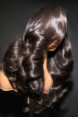 Keswigs 6X6 HD Lace Wigs  Layer Wavy Bouncy Curl Side Part Raw Hair 300 Density
