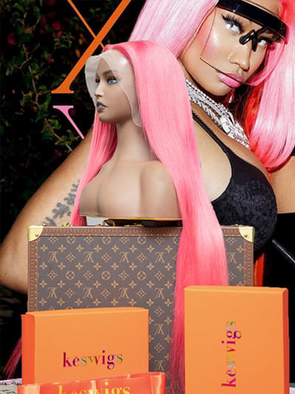 Recreate Nickmilaji Pink Straight Wig For Queen Lady