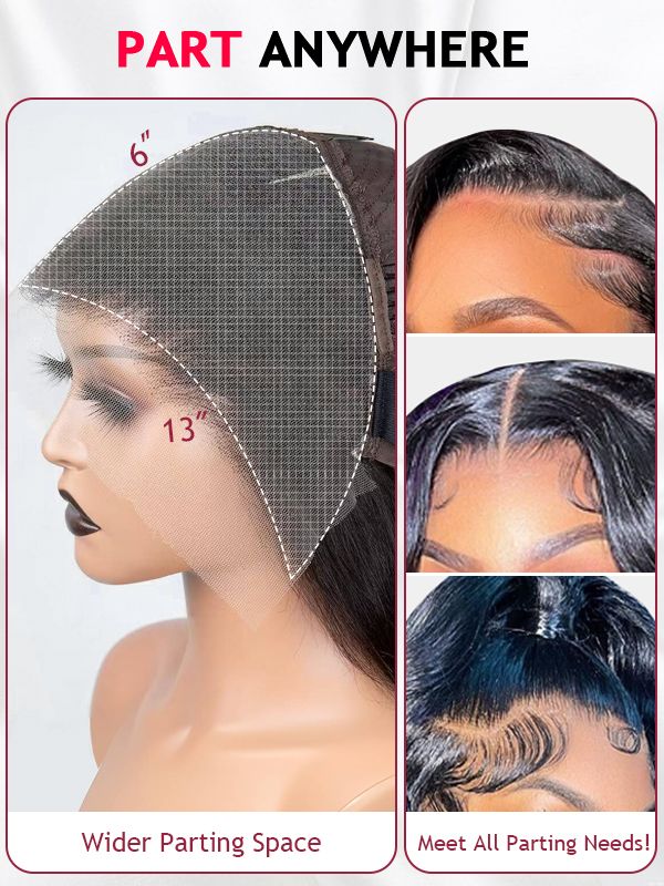 Keswigs 13x6 human hair HD Lace front wigs 180 density body wave lace frontal wigs