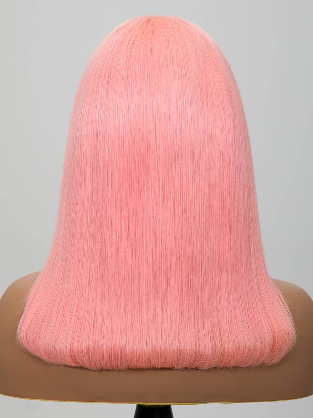 Keswigs Pink color 4x4 transparent lace closure wig 180% density human hair wigs