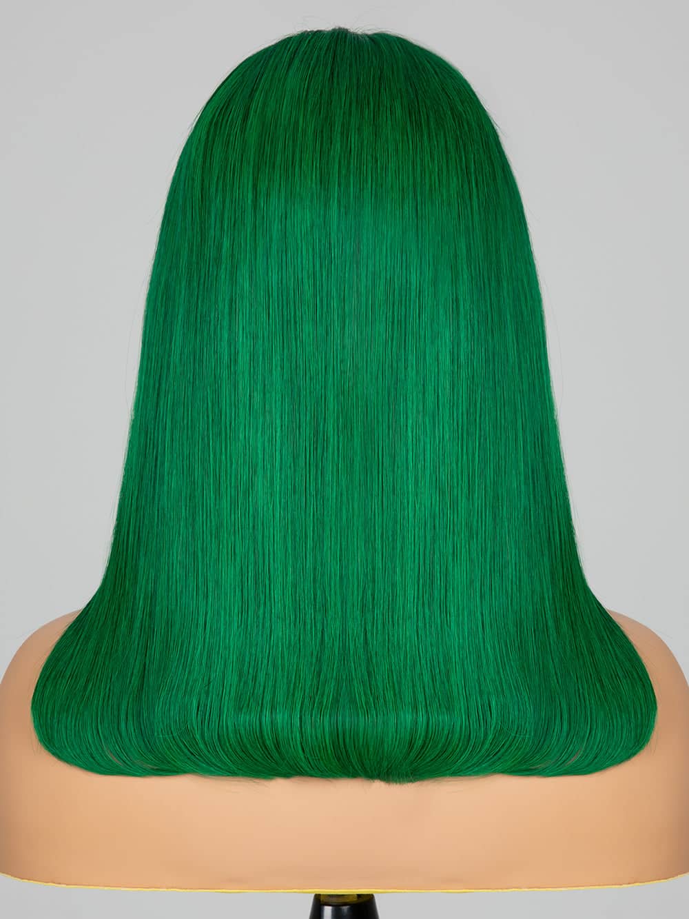 Keswigs Green color 4x4 transparent lace closure wig 180% density human hair wigs