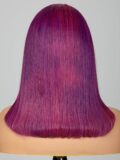 Keswigs Purple color 4x4 transparent lace closure wig 180% density human hair wigs