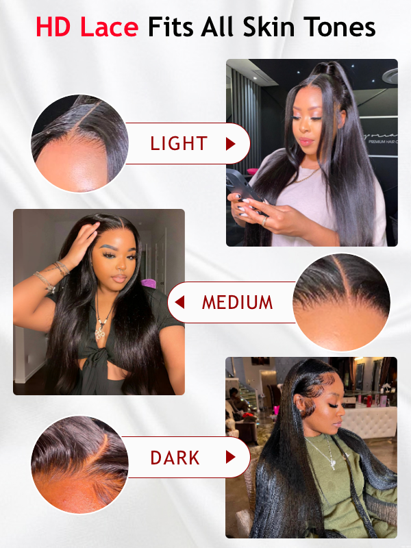 Keswigs 13x6 human hair HD Lace front wigs 180 density straight lace frontal wigs