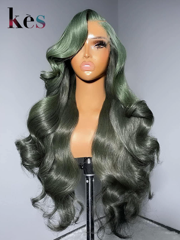 Keswigs 6x6 HD Lace front wigs virgin human hair 200 density lace frontal body wave wigs Olivia Color
