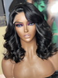 Mature C Part Natural Black Loose Wave 5x5 Undetectable HD Lace Wig 100% Human Hair